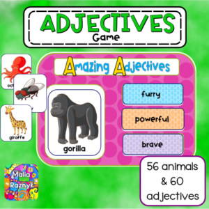 Juego para trabajar Adjetivos en inglés - Adjectives Game