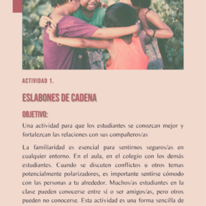 Eslabones de cadena: una actividad para tu reunión de la mañana
