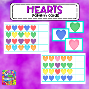 Seriación de corazones - Hearts Pattern Cards
