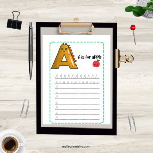 The alphabet - trace the letter - writting practice