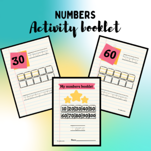 The numbers in English! (Tens) Booklet - Trace, write and color -