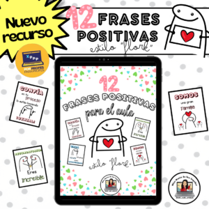 “12 Pósters con frases positivas para tu sala de clases” (estilo flork)