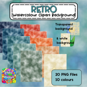 Fondos Clipart de acuarela colores Retro