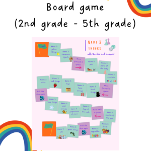 Name 3 things: Board game