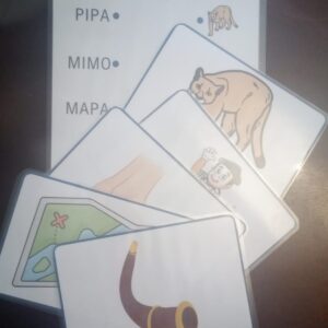 Guía de asociación silábica y de palabra/imagen (vocálico y consonántico con m y p)