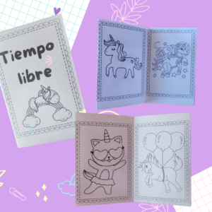 Mini librito unicornio