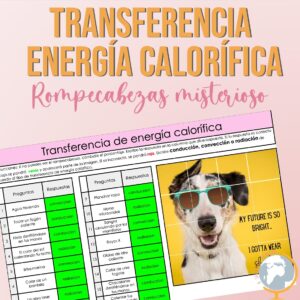 Transferencia de energía calorífica rompecabezas misterioso