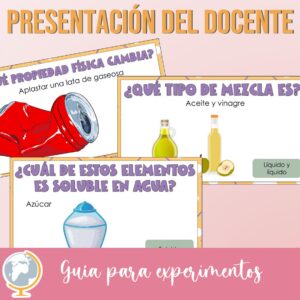 Materia presentación del docente