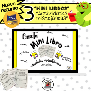 Tres Mini libros de actividades misceláneas. (Recurso ideal para utilizarlo en tu tiempo libre)