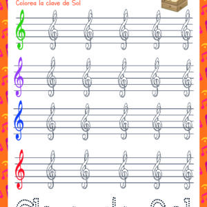 Colorea la Clave de Sol