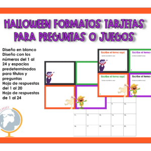 Halloween: formato tarjetas para personalizar 13
