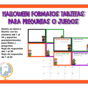 Halloween: formato tarjetas para personalizar 2