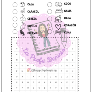 Sopa de letras - Consonante C