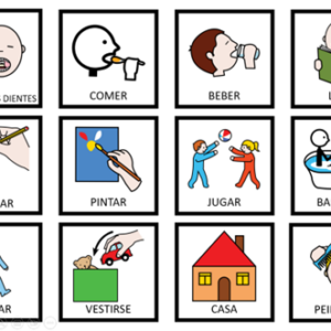 Calendario de anticipación y pictogramas editable