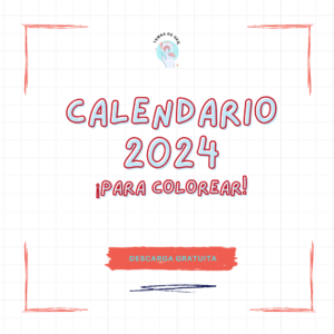 Calendario 2024 para colorear