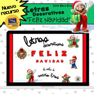 Letras decorativas “Feliz Navidad” (estilo Mario Bros) ☃️🎄