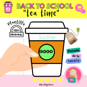 Tarjeta Back to shool/ Tea time