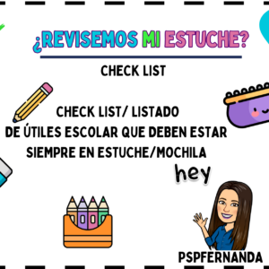 Check list estuche escolar