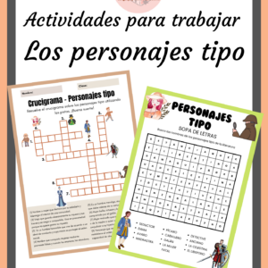 Los Personajes Tipo. Actividades para trabajar en clases