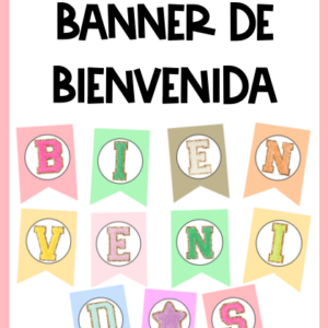 Banderín Bienvenidos estilo Varsity