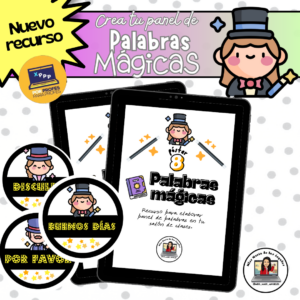 Póster de 8 palabras mágicas para tu sala de clases.