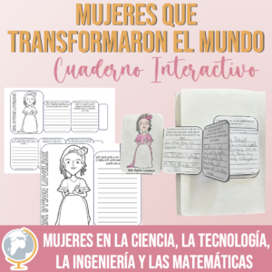 Mes internacional de la mujer Cuaderno interactivo Mujeres en STEM