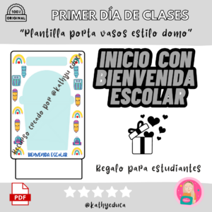 Porta vaso estilo Domo de Bienvenida Escolar