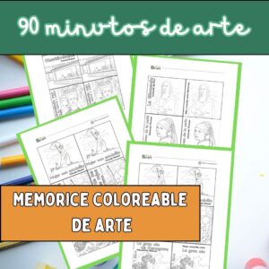 Memorice coloreable de la historia del arte