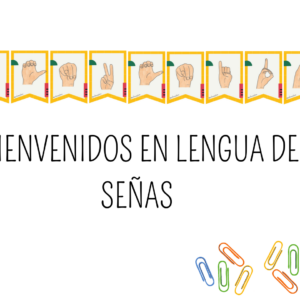 Banderín lengua de señas