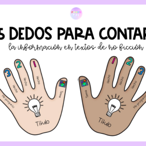 5 dedos para contar la información de un texto de no ficción