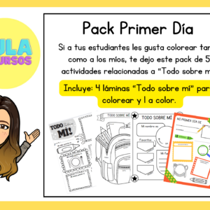 SET COLOREABLE PRIMER DÍA