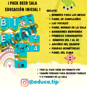 Pack Deco sala "Educación Inicial"
