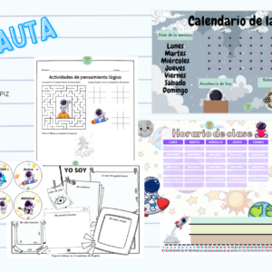 Pack Material inicio de año astronauta