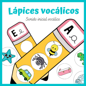 Lápices vocálicos | Identificar sonido inicial de las vocales