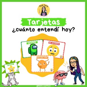 Tarjetas ¿Cuánto entendí hoy?