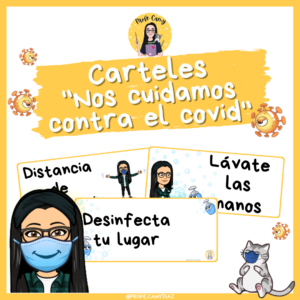 Carteles "Nos cuidamos contra el covid-19"