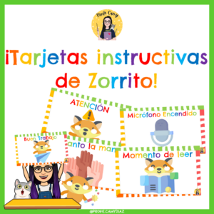 Tarjetas instructivas de Zorrito