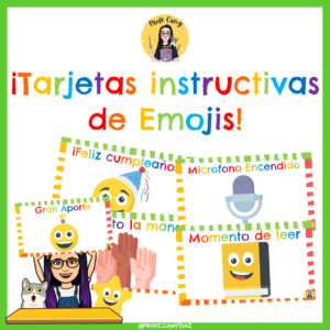 Tarjetas instructivas de Emojis