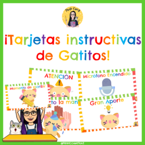Tarjetas instructivas de Gatitos