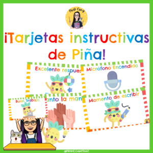 Tarjetas instructivas de Piña