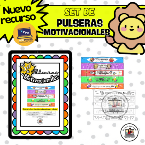 Set de pulseras motivacionales para tus estudiantes (a color y b&n)