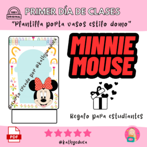 Porta vaso estilo Domo de Minnie Mouse