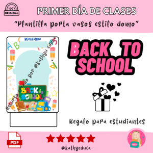Porta vaso estilo Domo Back To School