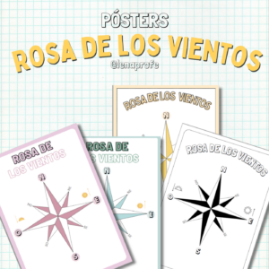 Pósters rosa de los vientos