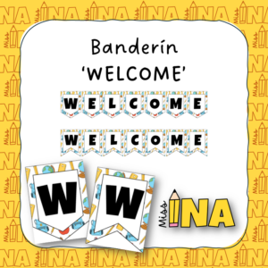 Banderín 'Welcome'