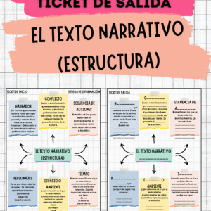 Texto narrativo. Ticket de entrada y de salida