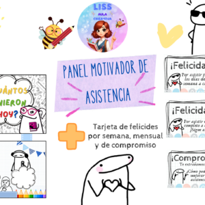 PANEL DE ASISTENCIA MÁS TARJETAS DE FELICITACIONES Y COMPROMISO
