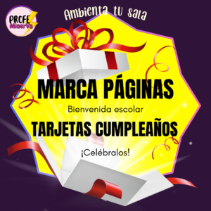 MARCA PÁGINAS Y TARJETAS DE CUMPLEAÑOS