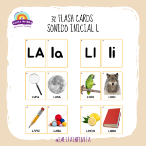 Flash cards sonido inicial L