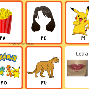 Fichas sílabas con apoyo visual - Método fotosilábico